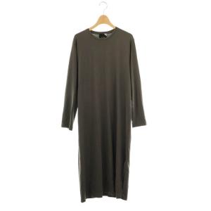 SUVIN 60/2 LONGSLEEVE DRESS ワンピース ロング 長袖 02 グレー /HK