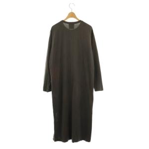 ATON SUVIN 60/2 LONGSLEEVE DRESS ワンピース ロング 長袖 02 グレー /HK