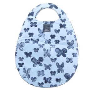 memoria エッグバッグ チョウチョプリント 紺系 /UO