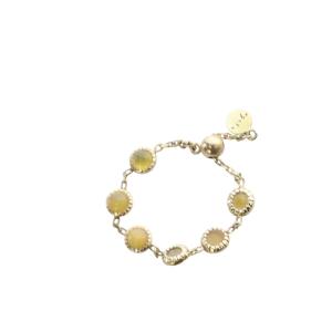 agete オパールチェーンリング 指輪 K10 イエローゴールド /SR12