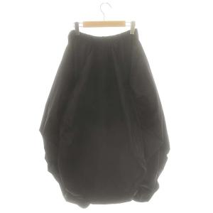 ENFOLD 23AW GATHER O SKIRT スカート フレア イージー 38 黒 /MI OS