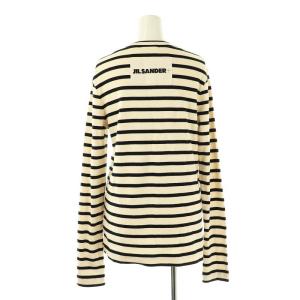 ボーダーロングスリーブトップス M オフホワイト ブラック J40NH0003