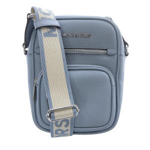 JET SET ITEM レザー クロスボディ ミディアム ショルダーバッグ ロゴ 水色 ブルー /SR31