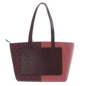 MICHAEL KORS JET SET TRAVEL ツートーン トートバッグ ショルダーバッグ バイカラー PVC ピンク パープル