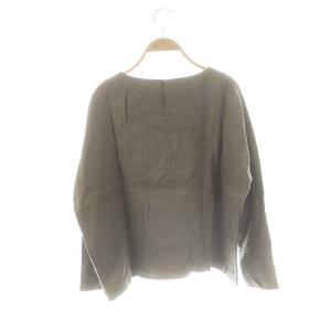 evam eva evameva エバムエバ リネン ボートネック ブラウス 2 グレー /ES OS