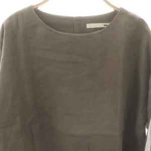 evam eva evameva エバムエバ リネン ボートネック ブラウス 2 グレー /ES OS