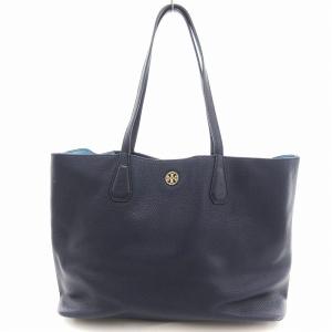 ロビンソン トートバッグ レザー 紺 ネイビー /UO