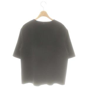 theory luxe 24SS SYCAMORE IVEY ブラウス 五分袖 38 黒 ブラック /AT OS