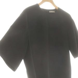 theory luxe 24SS SYCAMORE IVEY ブラウス 五分袖 38 黒 ブラック /AT OS