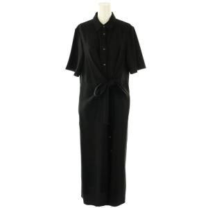23SS CANYON ROCHA ワンピース シャツワンピース ロング 半袖 38 ブラック /DF