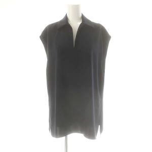 23AW MARVINE JARINE ブラウス プルオーバー ノースリーブ 38 ネイビー /HK OS