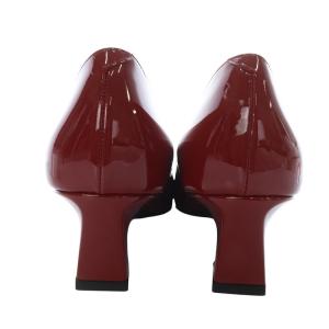 ROGER VIVIER BELLE VIVIER スクエアトゥパテントレザーパンプス 36 ボルドー