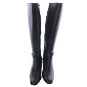 REGAL レザー 切替 ロングブーツ ハイヒール 黒 ブラック /SR40