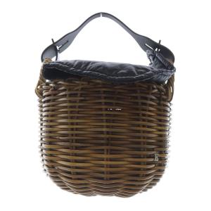 バケツ スイッチハンドル かごバッグ ブラウン