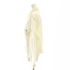 miumiu パールビジューボタン ジャケット 36 ホワイト