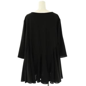 BEARDSLEY ヘムフレアチュニックトップス ブラウス 七分袖 F ブラック /DO OS