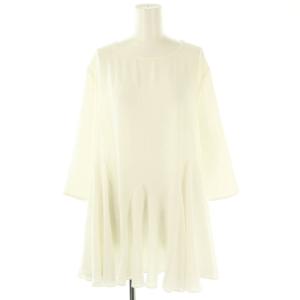 ヘムフレアチュニックトップス ブラウス 七分袖 F オフホワイト /DO OS