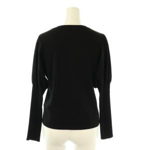 TO BE CHIC レーヨンポリエステルパフスリーブニット セーター 長袖 40 ブラック /DO OS