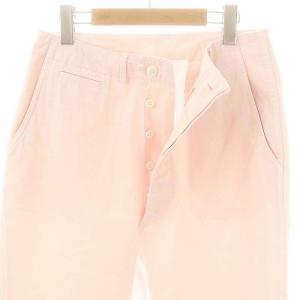 Spick&Span 24SS Higuchi×S チノワイドパンツ ボタンフライ ダメージ加工 40 ピンク /DO OS