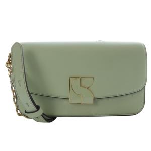 ダコタ スモール クロスボディ ハンドバッグ 2way ショルダーバッグ ロゴ レザー 黄緑 グリーン