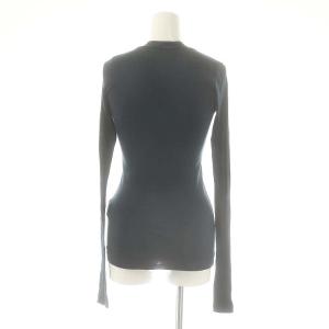 AURALEE HIGH GAUGE SHEER リブロングスリーブTシャツ カットソー 1 紺 /MI OS SH