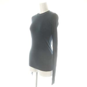 AURALEE HIGH GAUGE SHEER リブロングスリーブTシャツ カットソー 1 紺 /MI OS SH