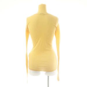 AURALEE HIGH GAUGE SHEER RIB TURTLE NECK L/S TEE カットソー 0 黄色