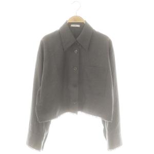 24AW FRINGE SHORT SHIRT シャツ クロップド丈 1 グレー /MI OS SH