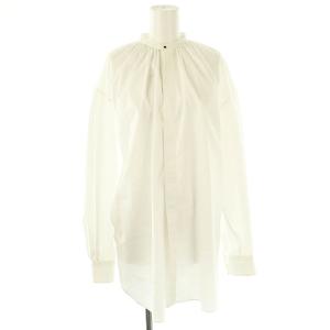 ギャザースタンドカラーブラウス 長袖 1 オフホワイト /DO OS SH