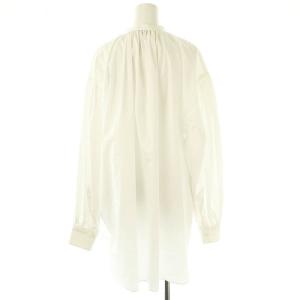 HYKE ギャザースタンドカラーブラウス 長袖 1 オフホワイト /DO OS SH