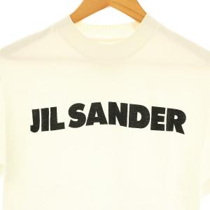 JIL SANDER ロゴプリントTシャツ カットソー 半袖 XS オフホワイト ブラック KJWZI0009 /DO OS