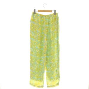 NE QUITTEZ PAS! Moss Rayon Botanical Print パンツ ストレート 総柄 S 緑 グリーン /AT