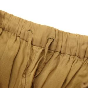 NE QUITTEZ PAS! レーヨン総柄イージーパンツ ストレート S 茶 ブラウン /AT OS SH