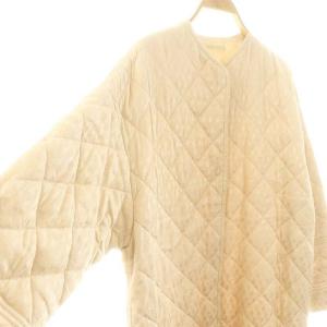 NE QUITTEZ PAS! 中綿キルティングコート ノーカラー ベージュ /ES OS SH