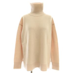 Cashmere Turtle カシミヤタートルネックニット セーター 長袖 ピンクベージュ /AT OS