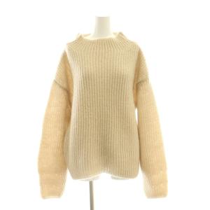 モヘヤボトルネックニット セーター 長袖 ベージュ /AT OS SH