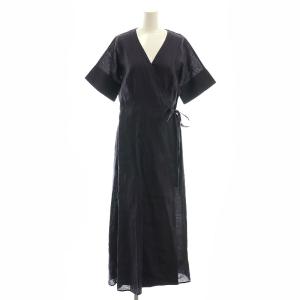 ラミー カシュクールワンピース リネン 紫 /MI OS SH