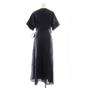 NE QUITTEZ PAS! ラミー カシュクールワンピース リネン 紫 /MI OS SH