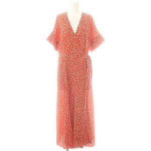 ×YOKO YAMASHIRO Designs ドット柄カシュクールワンピース レッド