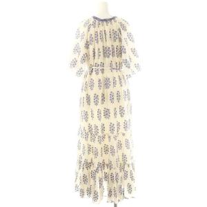 NE QUITTEZ PAS! Cotton Voile Ethnic Combination Print Dress ワンピース ロング