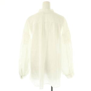 NE QUITTEZ PAS! 24SS ラミー スモーキング ブラウス Ramie Smocking Blouse 白 ホワイト /SS