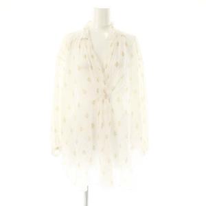 Cotton Voile Foil Print Gather Blouse ブラウス シャツ スキッパー