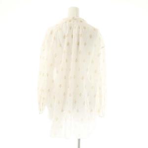 NE QUITTEZ PAS! Cotton Voile Foil Print Gather Blouse ブラウス シャツ スキッパー
