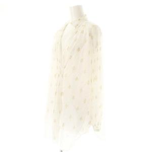 NE QUITTEZ PAS! Cotton Voile Foil Print Gather Blouse ブラウス シャツ スキッパー