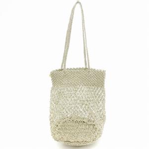 マクラメトートバッグ ハンドバッグ メタリック イエローゴールドカラー /UO SH