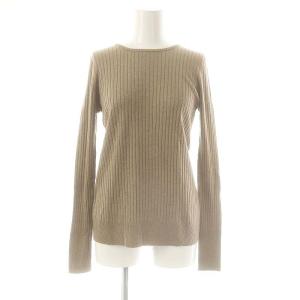 Pasand Silk Cashmere Crewneck Knit ニット カットソー リブ F ベージュ