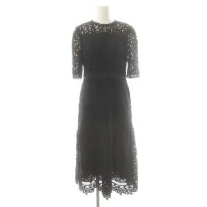 24年 レースワンピース 38 紺 /MI OS SH