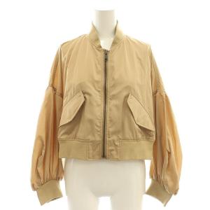 ショート丈ブルゾン ジップアップ 1 ベージュ /HK OS