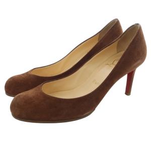 スエード パンプス ピンヒール 37 茶色 ブラウン /SR41