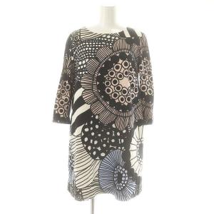 BIAK 七分袖 ワンピース ミニ 36 ピンク イエロー ホワイト /SS OS